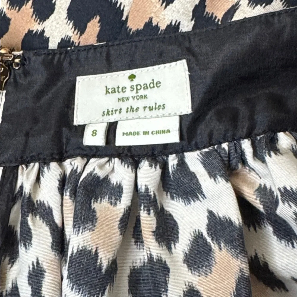 Kate Spade Coreen‎ Skirt the Rules Leopard Print Mini Skirt Size 8